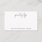 Karten für die Elternschaft, Schwarz-Weiß-Karten (Vorderseite)