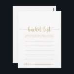 Karten für die Gold Calligraphy Simple Bucket List<br><div class="desc">Diese kalligraphischen Eimerkarten sind die ideale Lösung für einen einfachen Hochzeitsempfang oder ein einfaches Brautparty. Das einfache und elegante Design zeichnet sich durch klassische und extravagante Schriftzeichen in Gold aus. Ändern Sie den Wortlaut in Anzug jedes Lebensereignisses. Das Schild der Schaufelliste wird separat verkauft.</div>