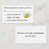 Karten für die Hochzeit von R.S.V.P. (Vorne/Hinten)