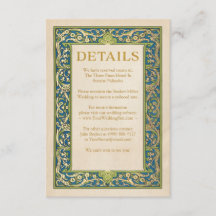 Karten für die Hochzeitdetails | Leuchtgarten
