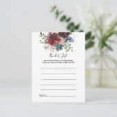 Karten für die Liste der Burgunder Blumenzwiebeln (Stehend Vorderseite)