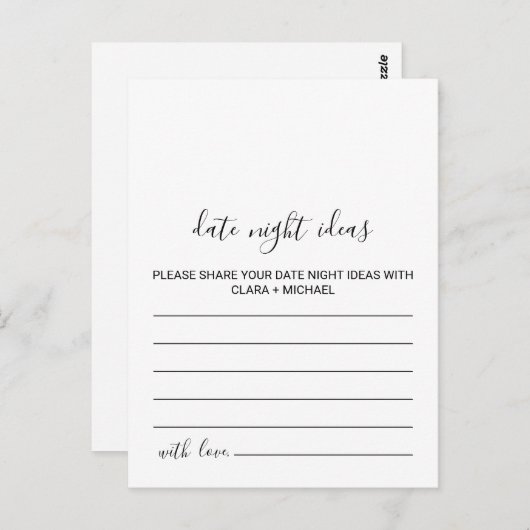 Karten für die Nacht in Schwarz und Weiß (Vorne/Hinten)