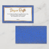 Karten für Gold und Blue Confetti-Windeln (Vorne/Hinten)