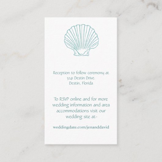 Karten für Hochzeiten am Strand (Vorderseite)