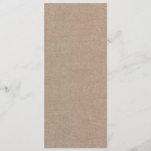 Karten für Hochzeiten in Burlap und Lace (Rückseite)