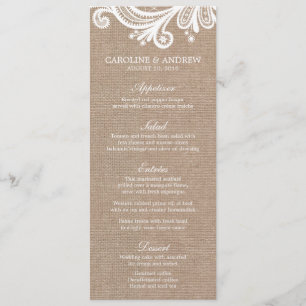 Karten für Hochzeiten in Burlap und Lace