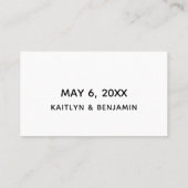 Karten für lässige handschriftliche Hochzeiten (Rückseite)