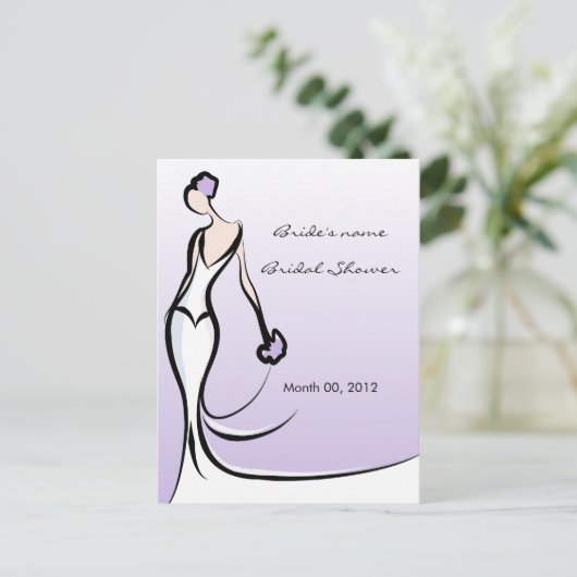 Karten für lila Brautpartys (Stehend Vorderseite)