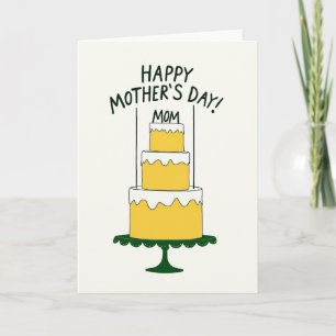 Karten für Mama mit mehrstöckiger Torte