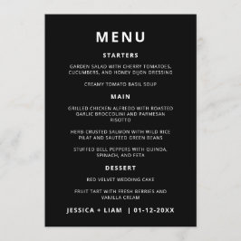 Karten für Minimalistische Schwarze Hochzeitstisch