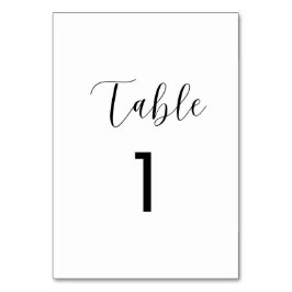 Karten für Minimalistische Tischnummer