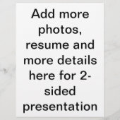 Karten für Modelle und Schauspieler (Hinten)