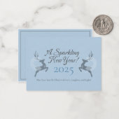 Karten für neue Jahre 2025 (Vorderseite/Rückseite Beispiel)