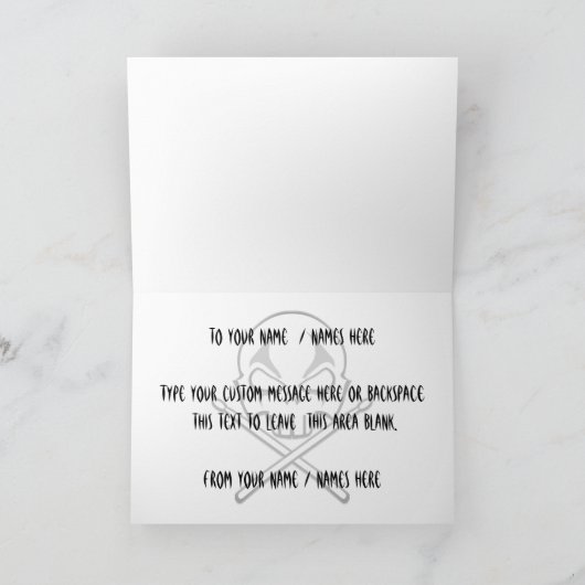 Karten für Rock & Roll Card für den Schwermetall (Innenseite)