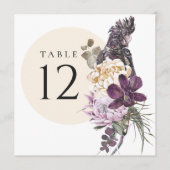 Karten für tropische Papageien und Protea-Tischnum (Vorderseite)