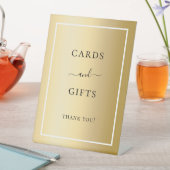 Karten geben Gold-Party Sockelschild (In Situ)