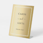 Karten geben Gold-Party Sockelschild (Vorderseite)