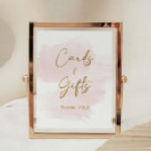 Karten & Geschenke Aquarellblush & Gold Duschsigna Poster