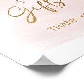 Karten & Geschenke Aquarellblush & Gold Duschsigna Poster (Ecke)