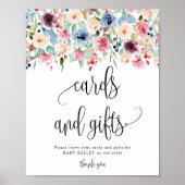 Karten + Geschenke Aquarellfarben Blume Blühen Per Poster (Vorne)