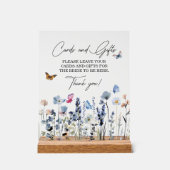 Karten & Geschenke Blaue Glocken Wildblumen Brautp Acrylschild (Vorderseite)