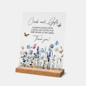 Karten & Geschenke Blaue Glocken Wildblumen Brautp Acrylschild (Winkel)