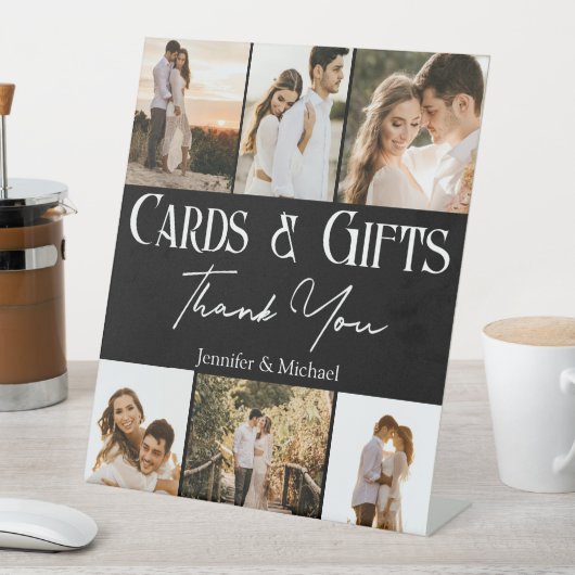 Karten & Geschenke danke Ihnen 6 Fotos Collage Hoc Sockelschild (In Situ)
