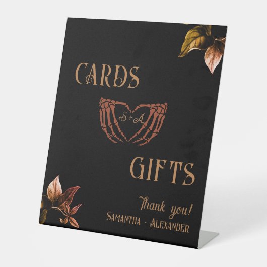 Karten Geschenke Gothic Heart Whimsigoth Kupfer Ho Sockelschild (Vorderseite)