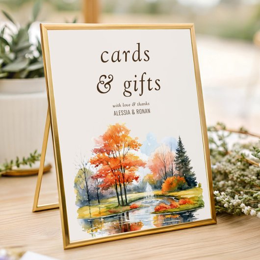 Karten & Geschenke Herbstsee-Hochzeit Digital oder Poster