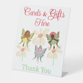 Karten & Geschenke hier signieren Party Kinder Sockelschild