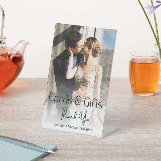 Karten & Geschenke Hochzeit Foto danke Sockelschild (In SItu)