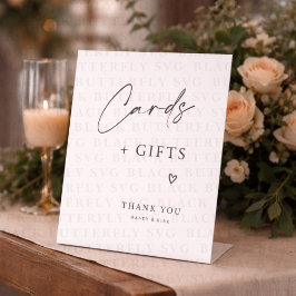 Karten & Geschenke Hochzeit Tischschild Minimalist Sockelschild