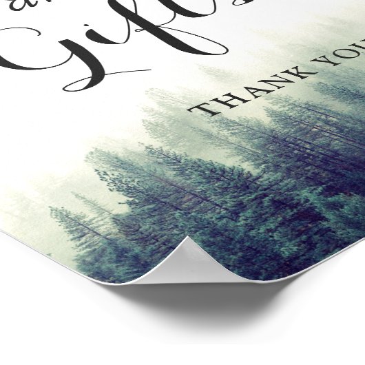 Karten Geschenke Hochzeiten Signatur Eleganter Pin Poster (Ecke)