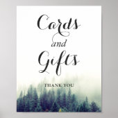 Karten Geschenke Hochzeiten Signatur Eleganter Pin Poster (Vorne)