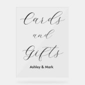 Karten Geschenke Hochzeiten Verlobung Acrylschild (Vorderseite)