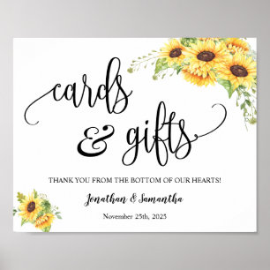 Karten & Geschenke Hochzeitsempfang Sonnenblumen S Poster