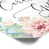 Karten & Geschenke Hochzeitsskript-Schild | Floral Poster (Ecke)