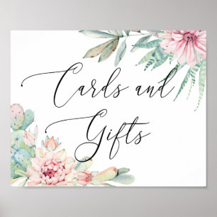 Karten & Geschenke Hochzeitsskript-Schild Floral Poster