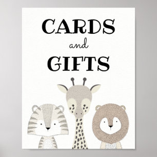 Karten & Geschenke Jungle Safari Babydusche Geburt Poster