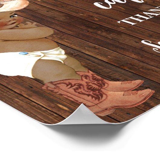 Karten & Geschenke Kleine OM Cowboy Babydusche Sch Poster (Ecke)
