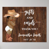 Karten & Geschenke Kleine OM Cowboy Babydusche Sch Poster (Vorne)