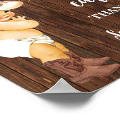 Karten & Geschenke Kleines Cowboy Babyduschzeichen Poster (Ecke)