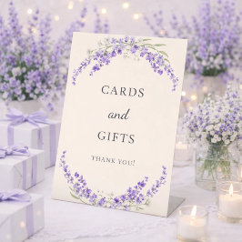 Karten Geschenke Lavendel Veilchen Blumen Creme Sockelschild