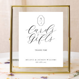 Karten & Geschenke Minimal Elegantes Script Gästeb Poster