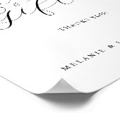 Karten & Geschenke Minimal Elegantes Skript-Gästeb Poster (Ecke)