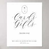 Karten & Geschenke Minimal Elegantes Skript-Gästeb Poster (Vorne)