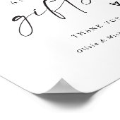 Karten & Geschenke Moderne handgeschriebene Hochze Poster (Ecke)
