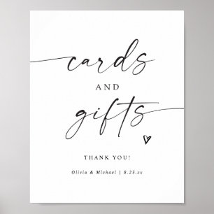 Karten & Geschenke Moderne handgeschriebene Hochze Poster