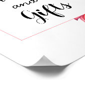 Karten Geschenke Pink White Floral Wedding Poster (Ecke)