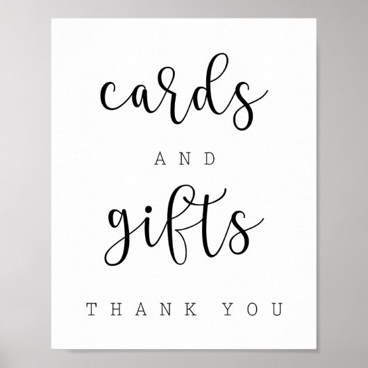 Karten & Geschenke Schild (Vorne)